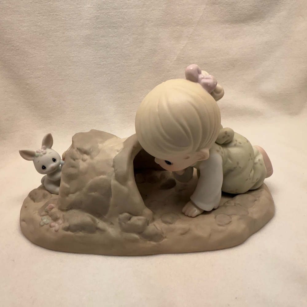 Precious Moments Porcelain Figurine - Child and Bunny